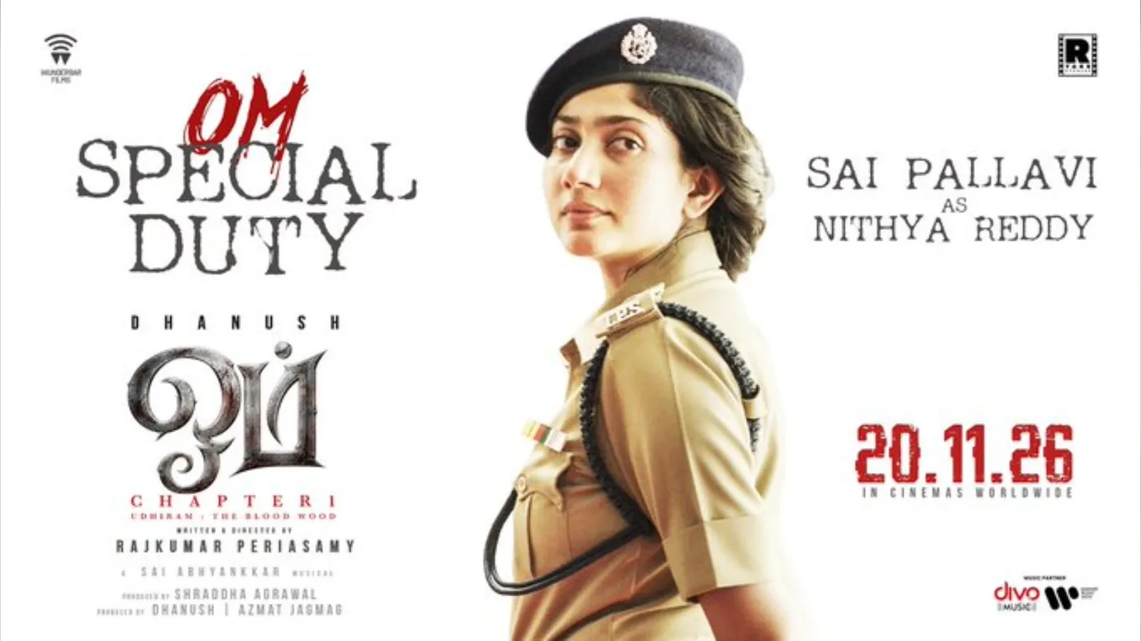 Sai Pallavi is Nithya Reddy, IPS, in OM's new character glimpse