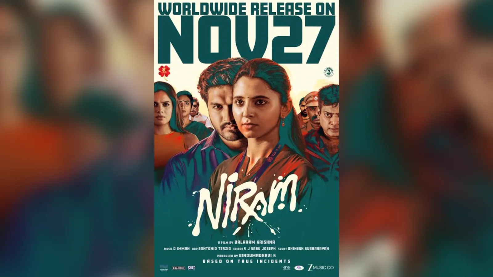 Niram, led by Mugen Rao and Preethi Asrani, arrives on 27 November