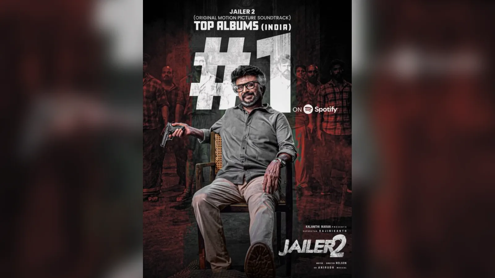 Jailer 2 soundtrack tops Spotify's Top Albums: India chart