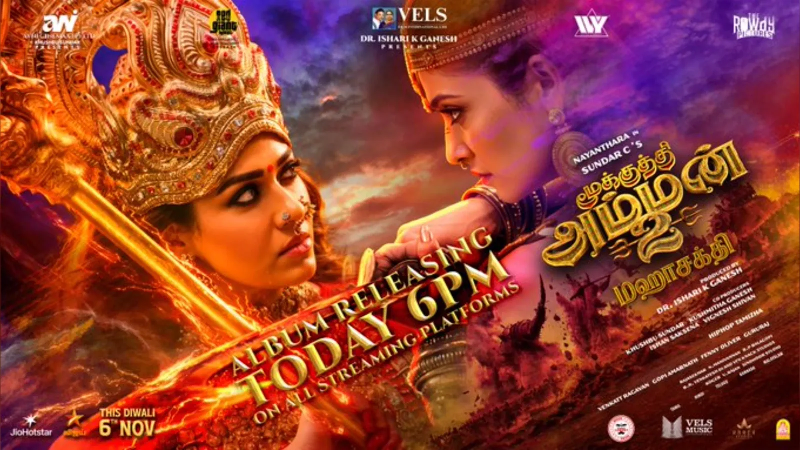 Hiphop Tamizha's six-track Mookuthi Amman 2 album is now streaming